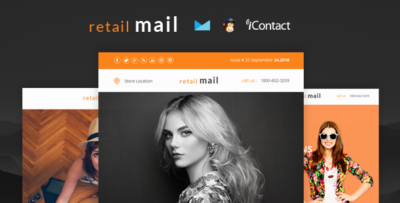 retail mail responsive e mail templates set online access