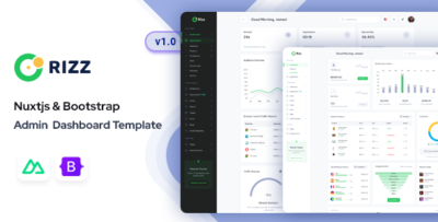 rizz nuxt admin dashboard template