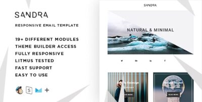 sandra – responsive html email stampready mailchimp campaignmonitor compatible files 1