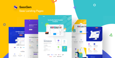 sassgen saas landing page html template