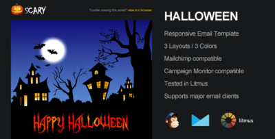 scary halloween email campaign template