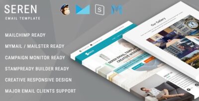 seren multipurpose responsive email template with online stampready builder access