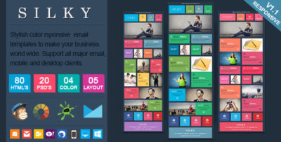 silky colorful stylish responsive email