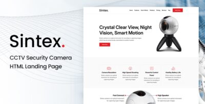 sintex product landing page template