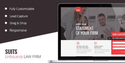 suits unbounce law template