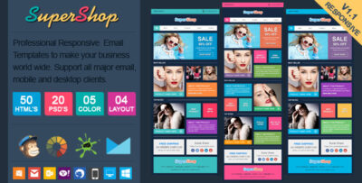 supershop responsive ecommerce email template
