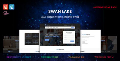 swan lake marketing landing page