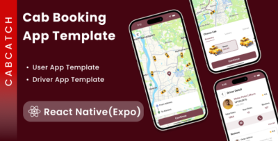 taxi app cab booking app rider app driver app template react native cabcatch