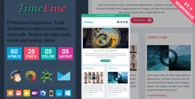 timeline facebook style responsive email