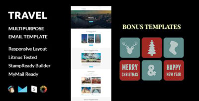 travel christmas and new year bonus templates with stampready builder access