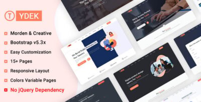 tydek creative agency landing page tamplate