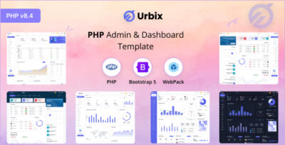 urbix php admin dashboard template