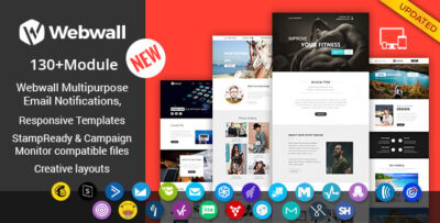 webwall 130 modules newsletter template stampready campaignmonitor compatible files