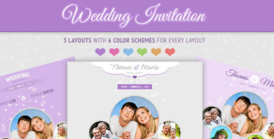 wedding invitation soft and clean email template