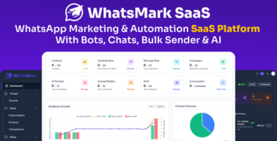 whatsmarksaas whatsapp marketing automation saas platform with bots chats bulk sender ai