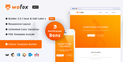 wofox responsive email template online builder