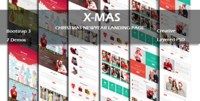 x mas multipurpose responsive html landing page