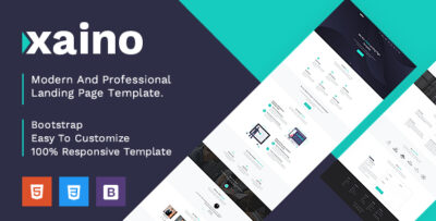 xaino responsive bootstrap 4 landing template
