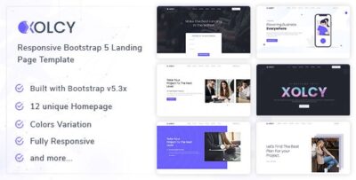 xolcy bootstrap 5 creative landing page template
