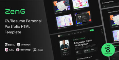 zeng personal portfolio html template