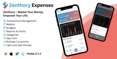 zenthory – personal finance tracker budget expense manager flutter app
