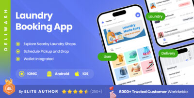 6 app template multi vendor laundry service booking app dry cleaning app ionic 8 deliwash