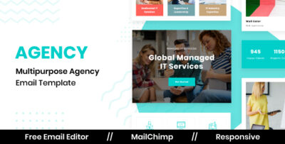 agency responsive email template for agency with free email editor