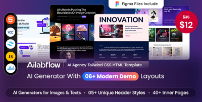 ailabflow tailwind css ai startup technology template