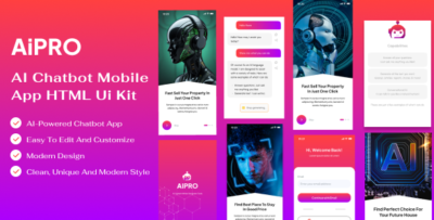 aipro ai chatbot mobile app html template