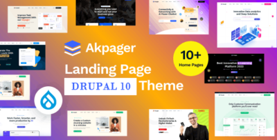 akpager multipurpose landing page drupal 10 theme