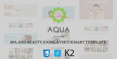 aqua spa and beauty joomla virtuemart template