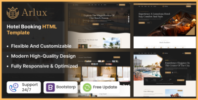arlux hotel booking html template