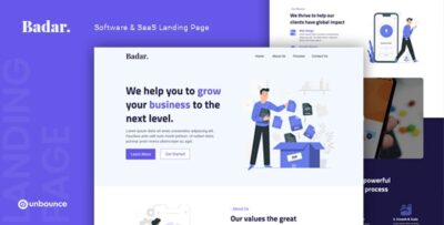 badar — software saas unbounce landing page
