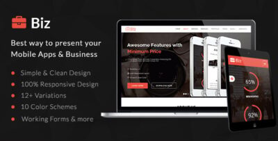 biz business landing page html5 template