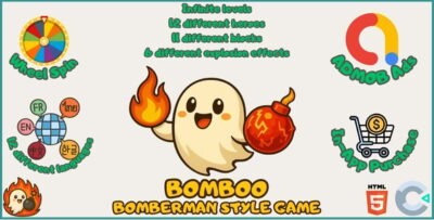 bomboo bomberman style game in app casual hyper casual html5 construct 3