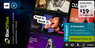 boxoffice ticket concert event wordpress theme