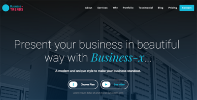 business x business landing page