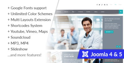 cacoon responsive business joomla 3 4 5 template