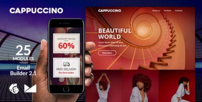cappuccino responsive email template online emailbuilder 2.1