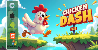 chicken dash game – platformer game html5 android ios windows construct 3
