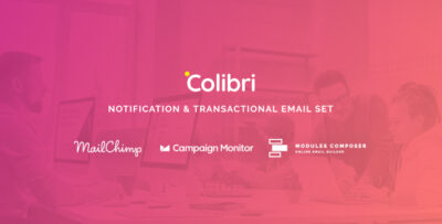 colibri notification transactional email templates