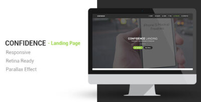 confidence responsive parallax landing page