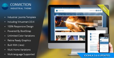 conviction responsive multi purpose joomla theme