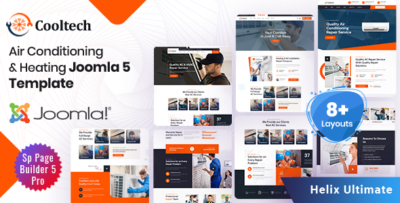 cooltech joomla 5 air conditioning heating template