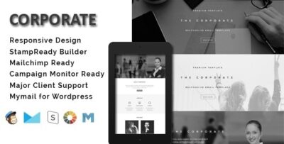 corporate responsive email template stamp ready builder