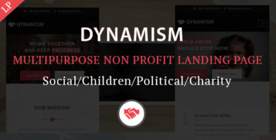 dynamism multipurpose nonprofit landing page template