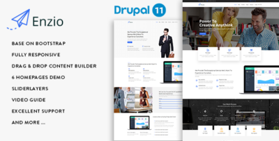 enzio responsive multipurpose business drupal 11 theme