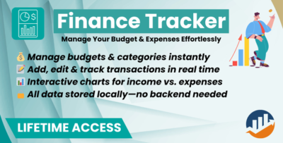 finance tracker – personal budget expense management dashboard