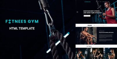 fitness gym one page responsive html5 template