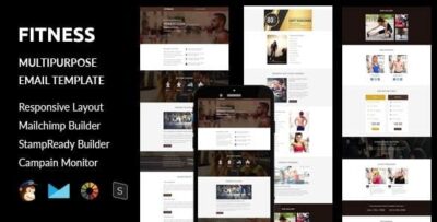 fitness multipurpose responsive email template stampready online builder access